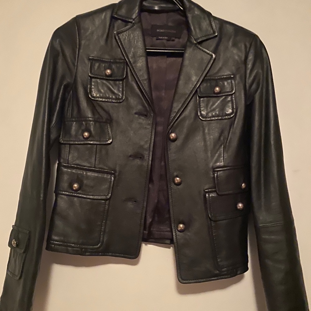 leather jacket BCBG